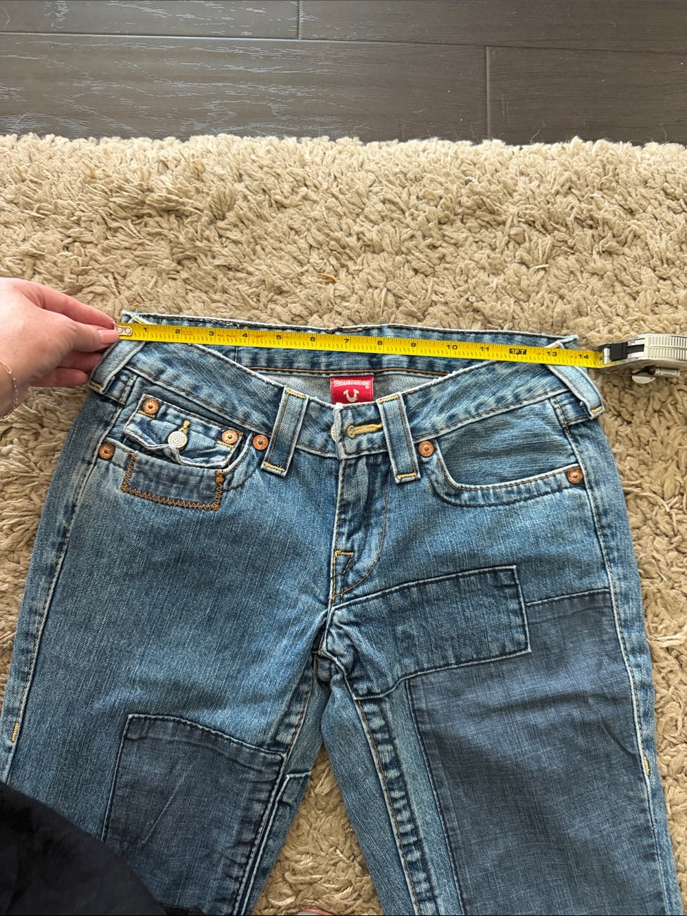 True Religion Blue Women's Jeans with patch Pocket Detail - Picture 7 of 10